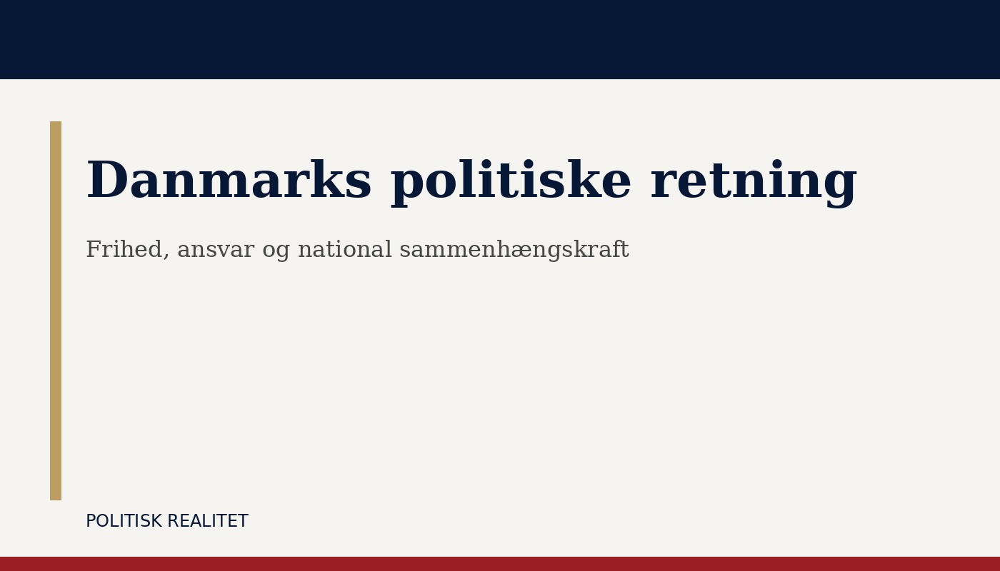 Danmarks politiske retning