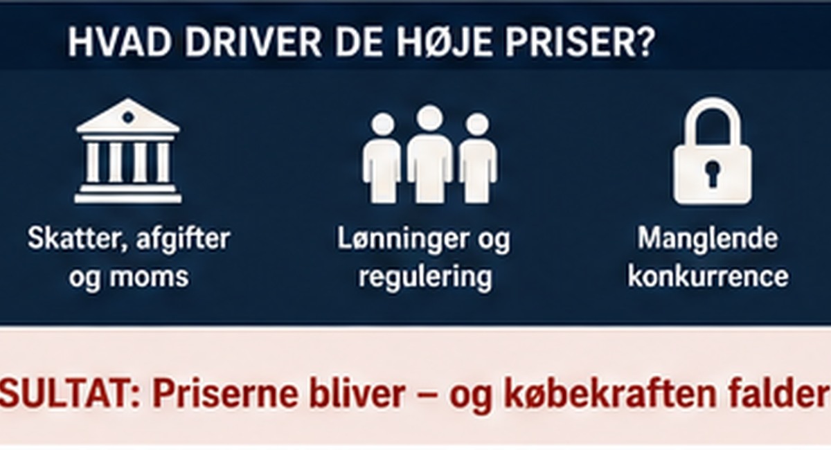 Infografik over virksomhedernes priser, skatter, lønninger, konkurrence og forventninger