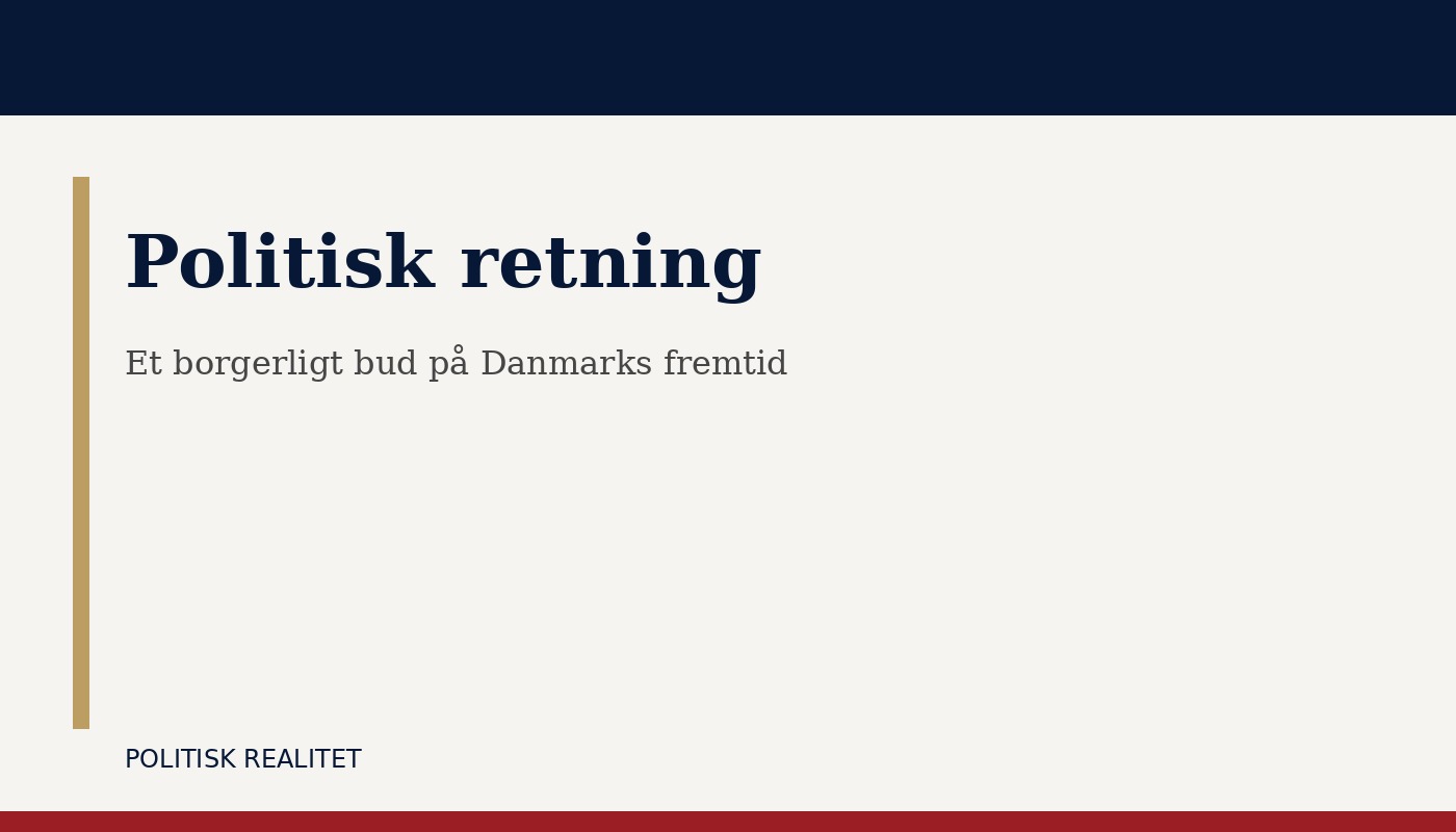 Danmarks politiske retning